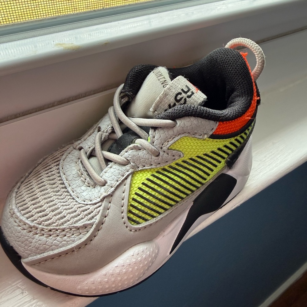 Puma Kids Sneakers - Gray, Yellow, and Orange